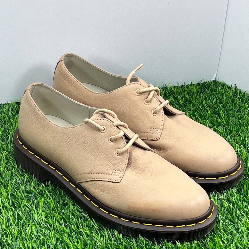Dr Martens 1461 Smooth Leather Oxford Shoes Tan‎ Beige Women's Size8 L